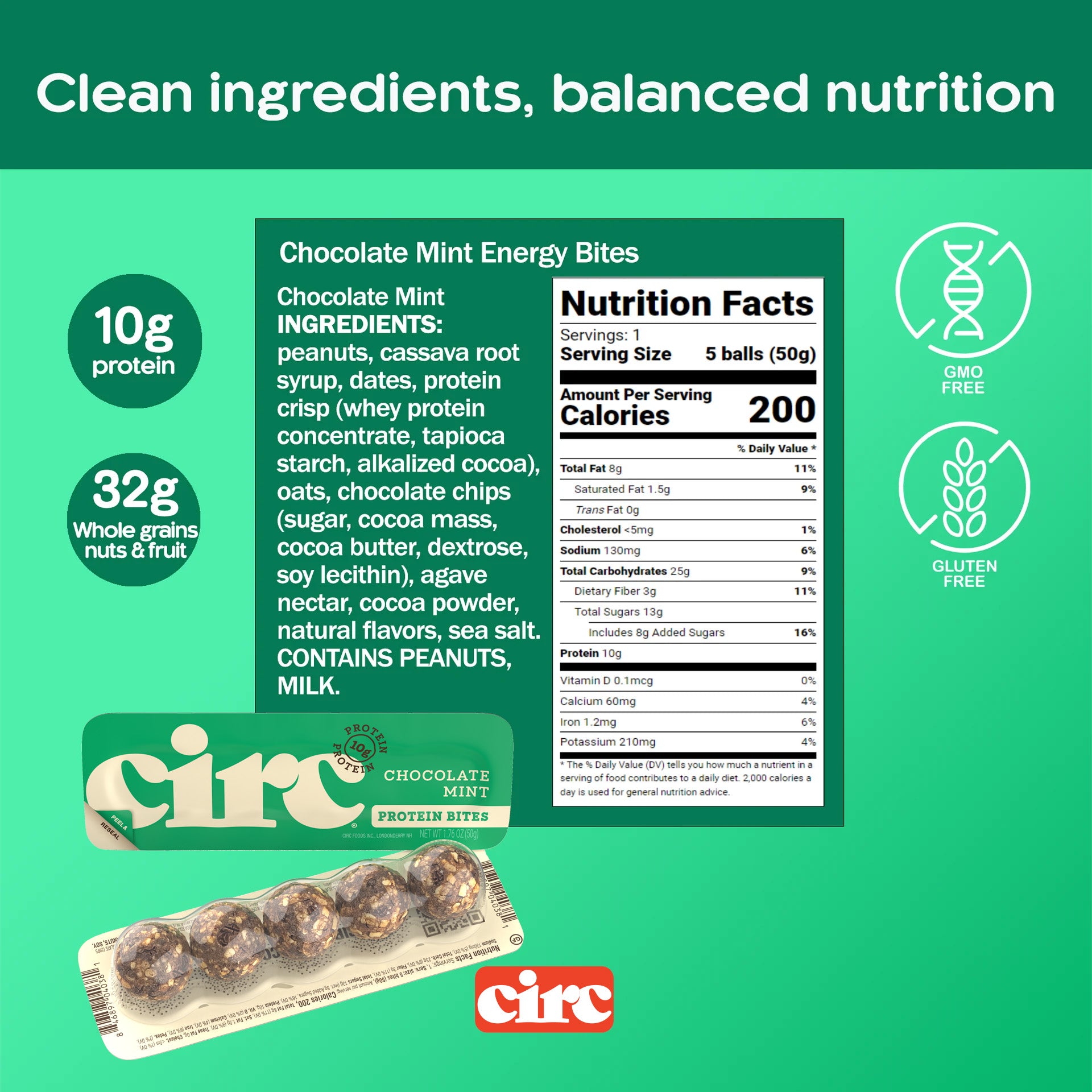 Chocolate Mint Protein Bites (10G)