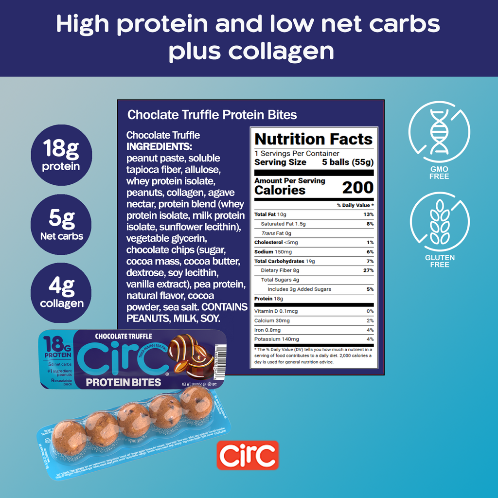 Chocolate Truffle Protein Bites (18G)