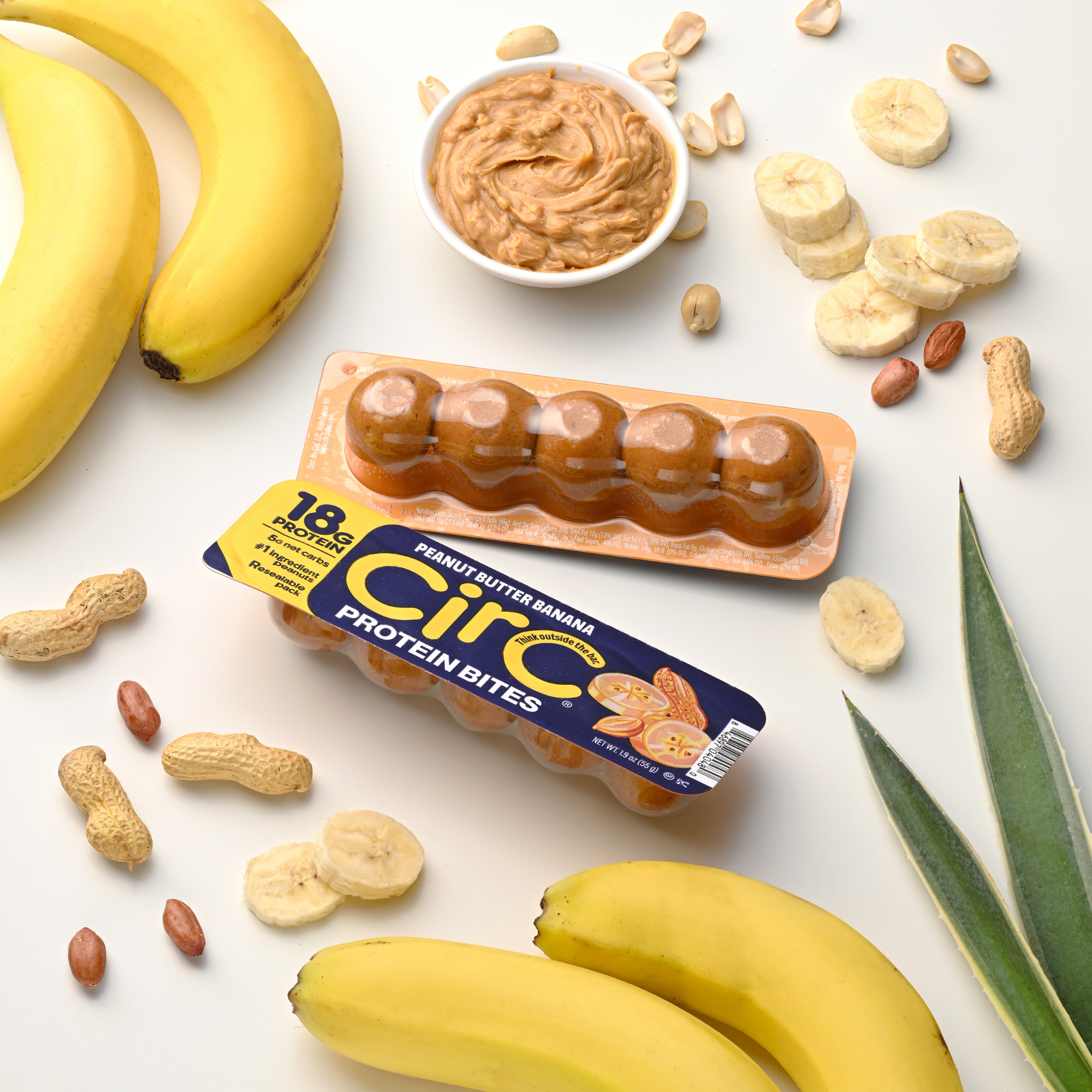 Peanut Butter Banana Protein Bites (18G)