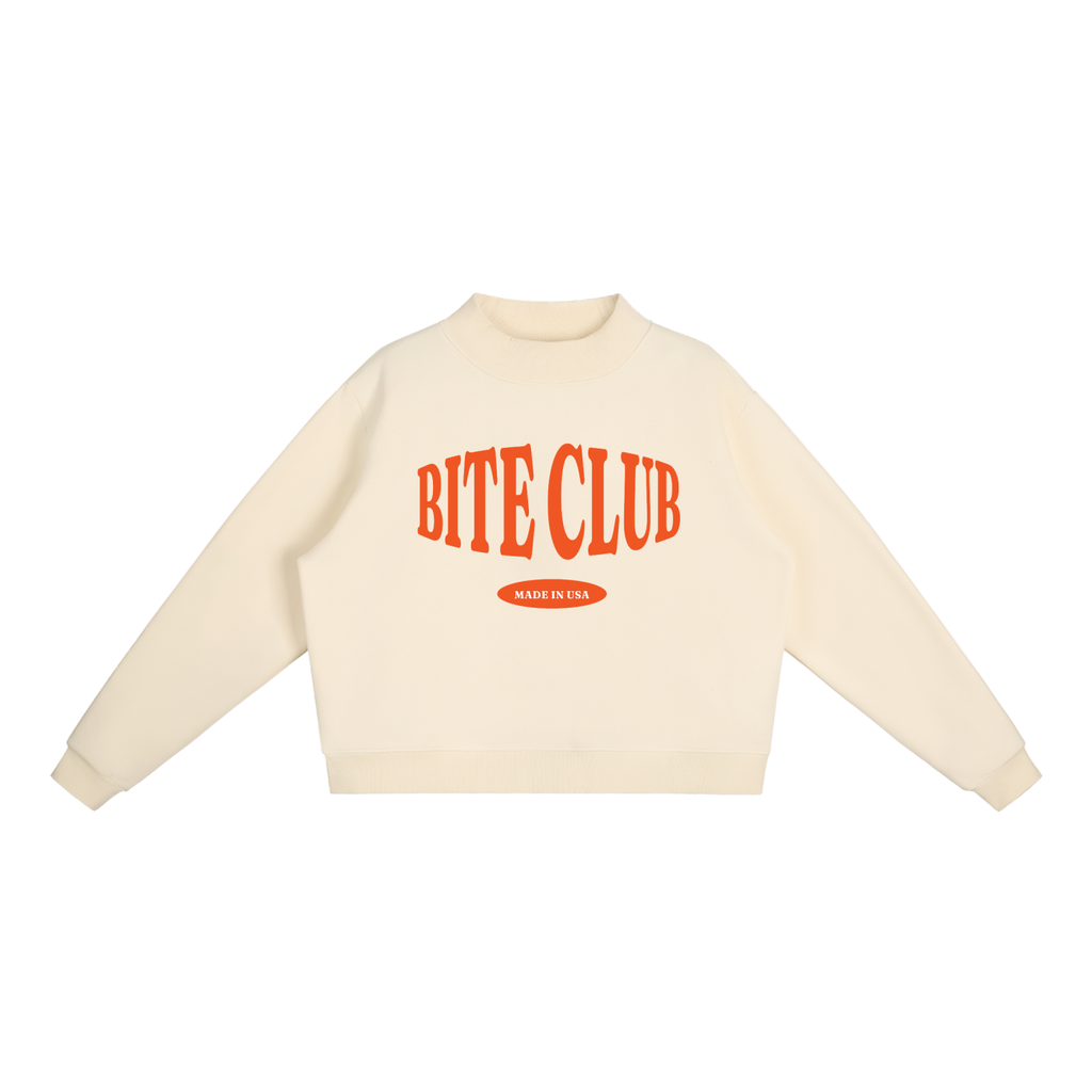 Bite Club Mock-Neck Crew Sweatshirt
