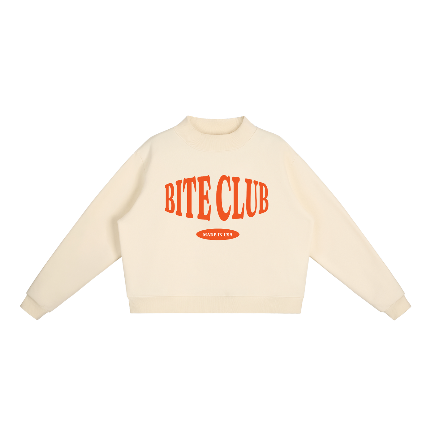 Bite Club Mock-Neck Crew Sweatshirt