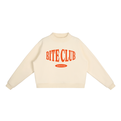 Bite Club Mock-Neck Crew Sweatshirt