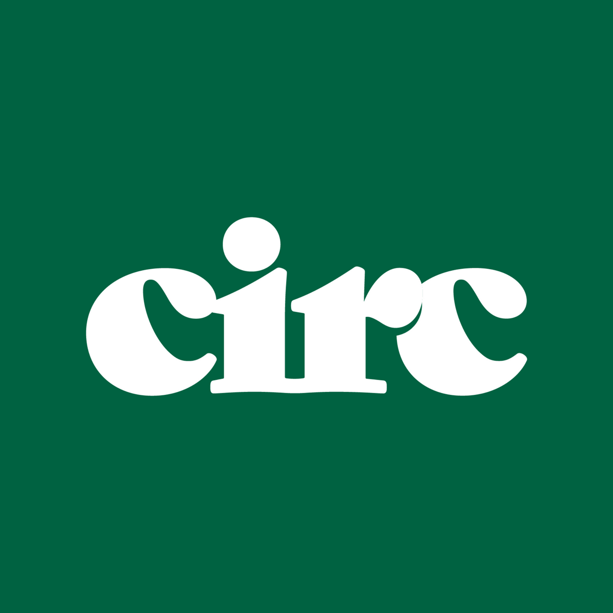 CirC logo in white on dark green