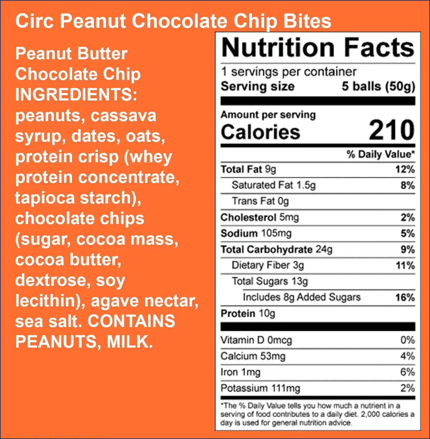 CirC Peanut Chocolate Chip Bites
